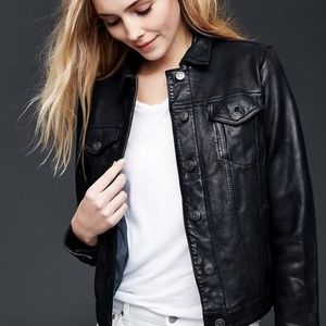 Gap 'Icon' Leather Jacket